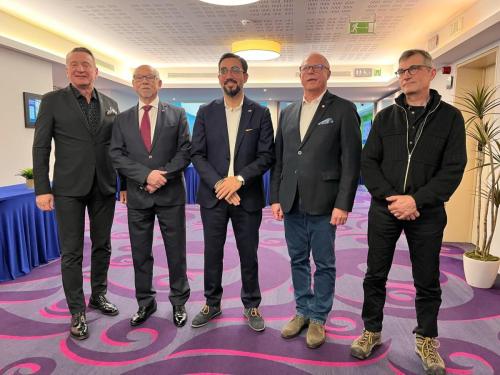 from L to R: Leszek Bonna, ERB Vice-President, Janusz Lewandowski MEP, Rene Jaramillo, ERB President, Jacek Protas MEP and Mikael Benzon, ERB Board member.